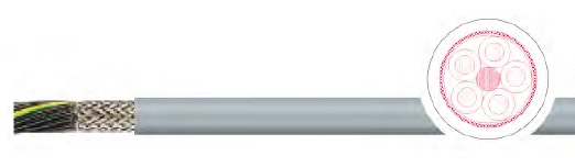 Кабель контрольный  FLAME-JZ-CH FRNC 5G2,5, 300/500 В , экранированный, безгалогенный , серый