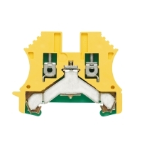 Клеммная колодка винтовая WPE 2.5 на дин-рейку желто-зеленая