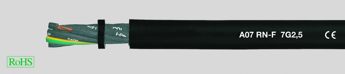 Провод шланговый  A07 RN-F 27G1,5 в резиновой изоляции  450/750V.