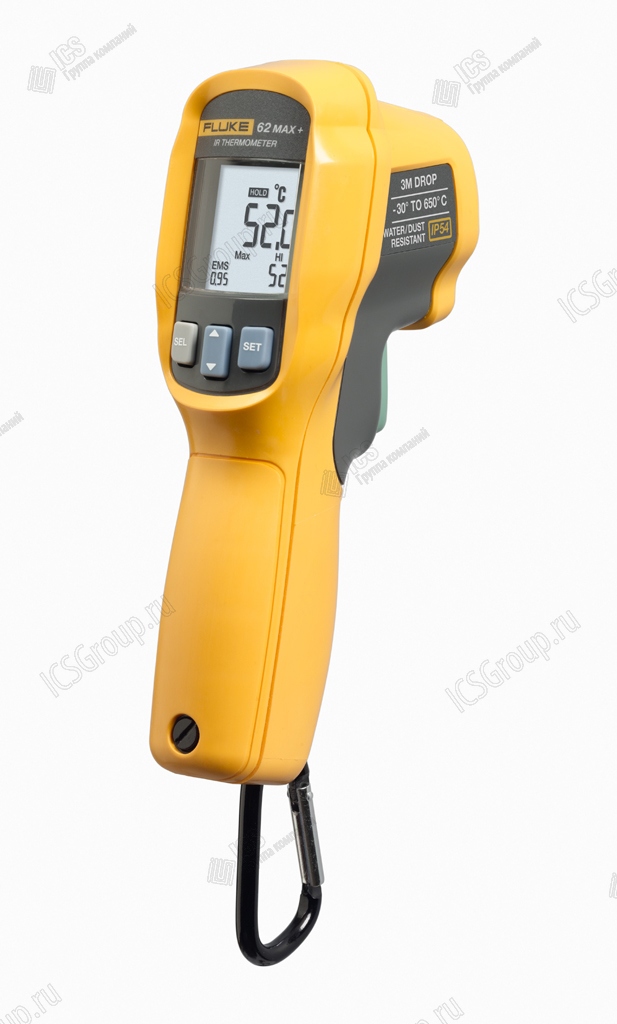 Термометр инфракрасный Fluke 62 MAX+ (-30 +650 C), оптическое разрешение 12:1, разрешение 0,1 С, IP54 (ГОСРЕЕСТР 53557-13)