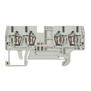 Клеммник пруж проход 2,5мм2 4тчк серый