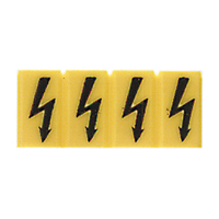 Заглушка  ZAD /4 GE желтая с символом молнии (20шт)