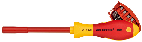Ручка-держатель битов 1/4", изолированная (1000В), магнитная, 8 in 1 (Schlitz, PH,PZ,Torx)