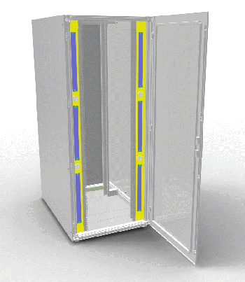 Вертикальные панели-заглушки (каждая 3x1U с отв. для ввода кабелей) в мобильные шкафы DCM 800w H2200мм (комп)
