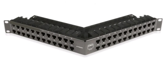 Z-MAX Панель коммутационная 48-порта угловая, UTP, категории 6A, в комплекте с модулями