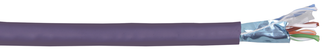 Кабель витая пара F/UTP кат. 6 4×2×23AWG solid LSZH 305м фиолетовый