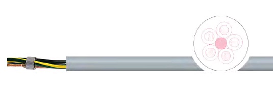 Кабель контрольный  MULTINORM-JZ  H05VV5-F 3G0,75 (AWG19), с жилой заземления, маслостойкий, соот-е HAR/UL/CSA, серый