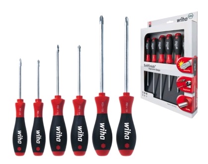 Набор отверток SoftFinish (круглые жала) Phillips/Pozidriv, 6 предметов