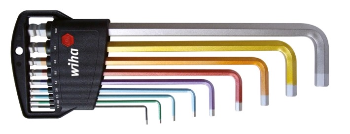 Набор шестигранных штифтовых ключей со сферической головкой в держателе Classic, цветовая кодировка, 9 предметов, блистерная упаковка