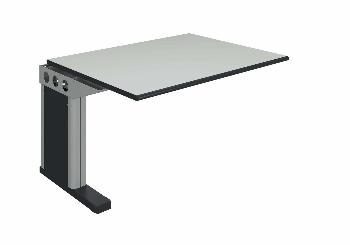 Консоль оператора приставная SynergyConsole Basic AddOn Desk W1400 D800 правая короткая нога, фикс высота столешницы, RAL7035