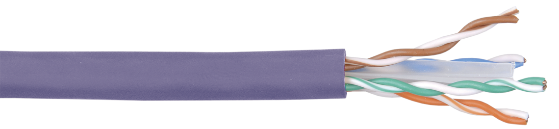 Кабель витая пара U/UTP кат. 6 4×2×23AWG solid LSZH 305м фиолетовый