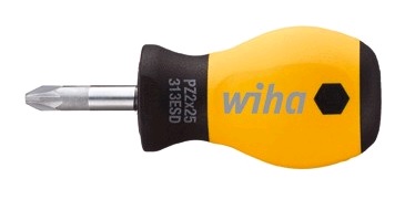 Укороченная отвертка SoftFinish ESD с диссипативной ручкой PZ 01