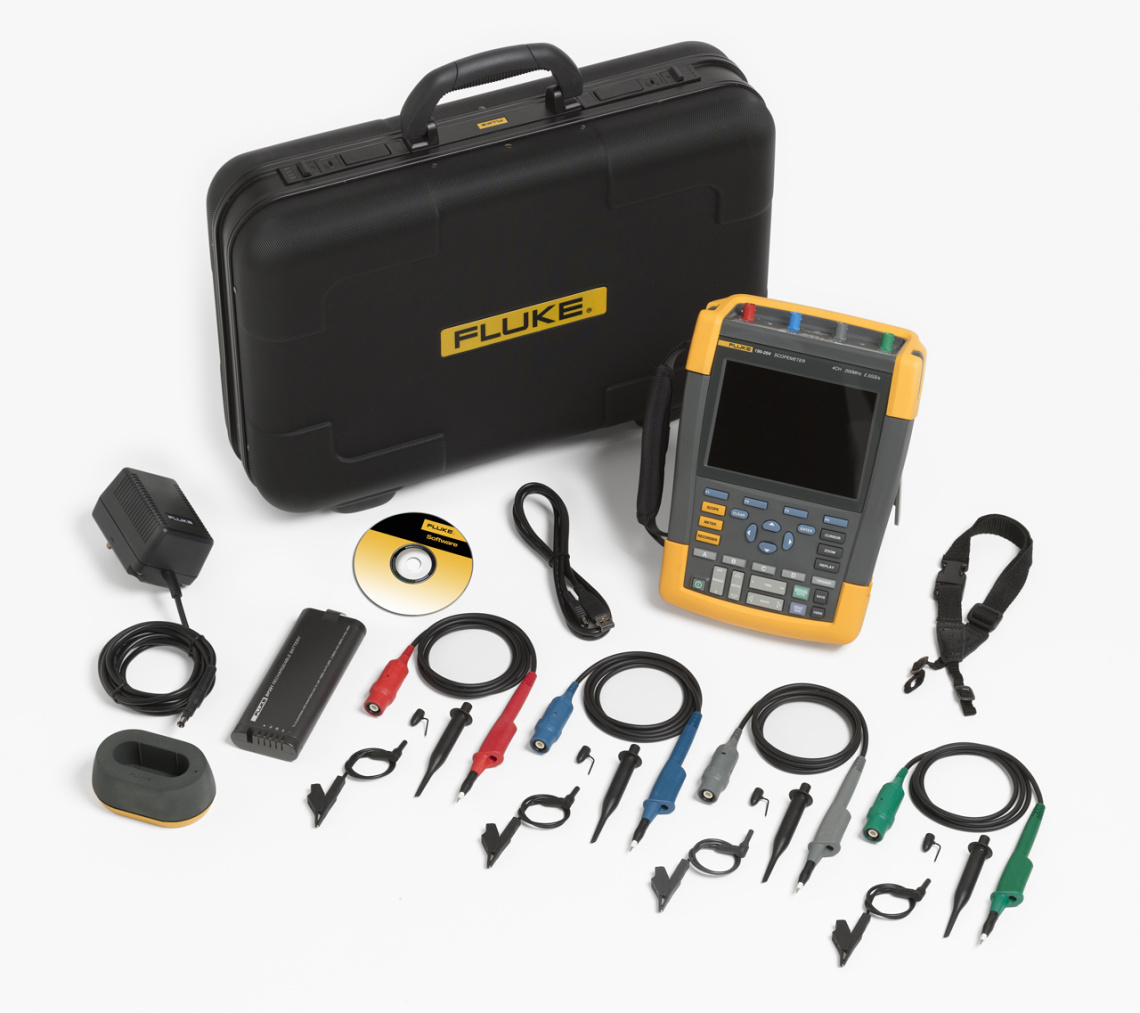 Осциллограф ScopeMeter 190-104 серии III, 100 MHz, 4 канала с комплектом SCC290, шнур Europe