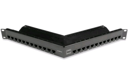 Панель коммутационная Z-MAX 24-порта угловая, F/UTP, без модулей