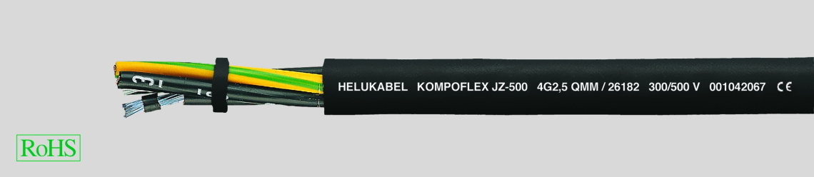 Кабель контрольный KOMPOFLEX JZ-500 4G0,5 qmm повышенной устойчивости