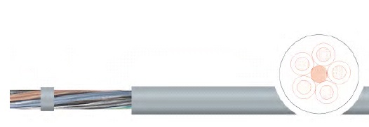 Кабель контрольный ÖPVC-JB 5G1,5 300/500 V, ПВХ, серый  RAL 7001, стр 01.01.04