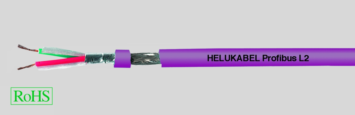 Кабель  Profibus L2 1x2x0,65  (AWG 24/19) PUR для  буксиремых цепей,  цвет фиолетовый