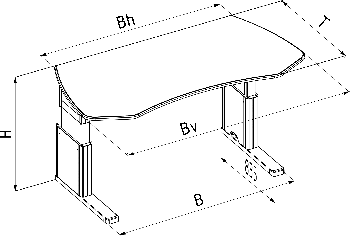 Диспетчерская консоль "Synergy Sit-Stand WS" (W1800 * D1000), с электрической регулировкой высоты столешницы, тёмно-серый