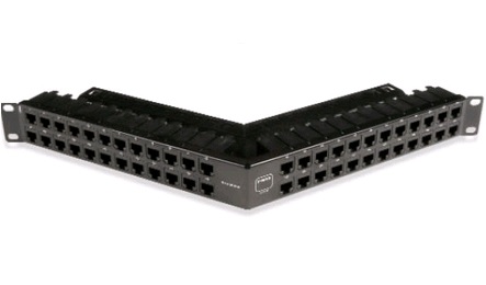 Z-MAX Панель коммутационная 48-порта угловая, F/UTP, категории 6A, в комплекте с модулями