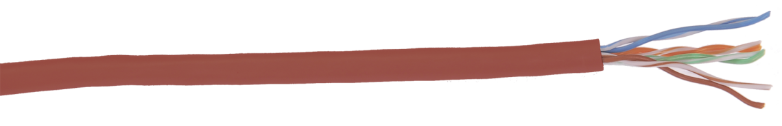 Кабель витая пара U/UTP кат. 5E 4×2×24AWG solid LSZH 305м красный