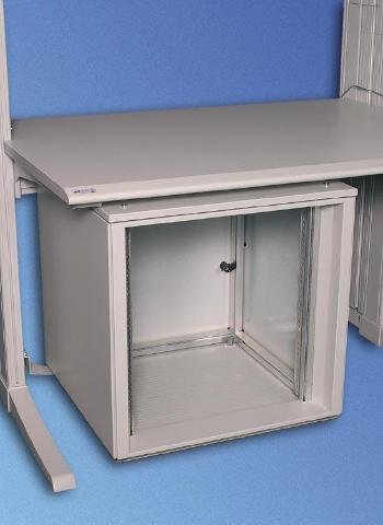 19" Шкаф 12U для установки в мебель ELICON, перед. стекл. дверь, задняя стальная
