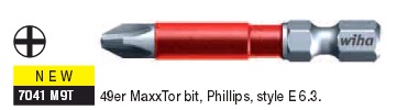 Бит MaxxTor 49, PH1, форма E 6,3 в пластиковой коробке (5шт.)