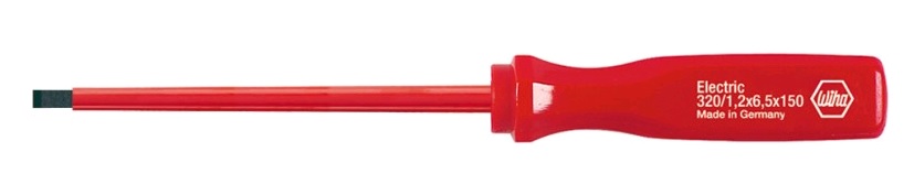 Шлицевая отвертка 320 с четырехгранной рукояткой electric, изолированная (1000В) 4,0x150