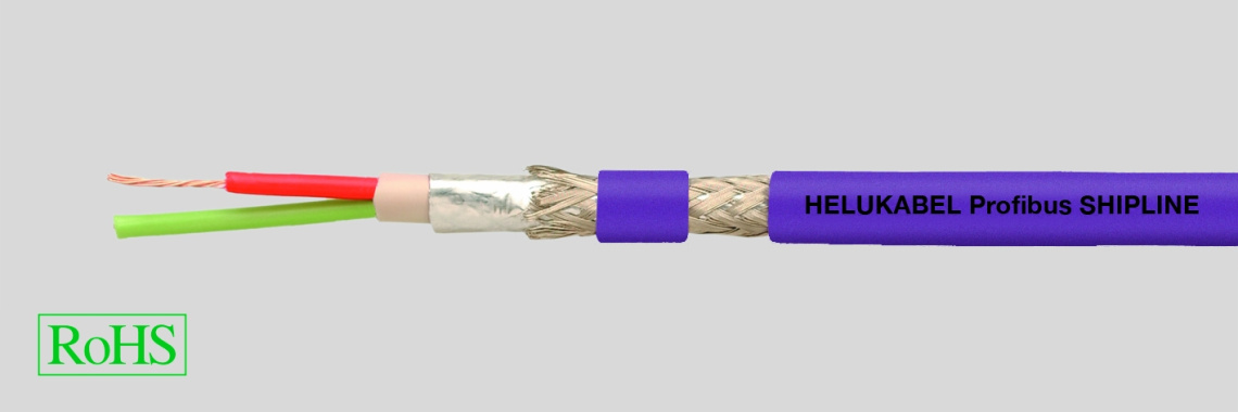 Кабель Profibus  1X2X0.64 - F.I.P .для высоких температур (180 г),,фиолетовый