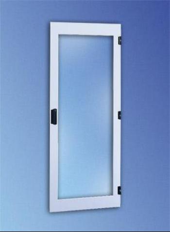 Дверь H2200 W800 в шкафы "Miracel", стеклянная, RAL 7035