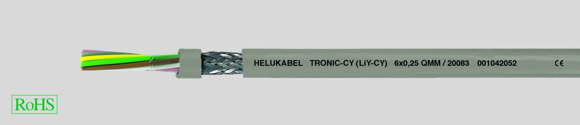 Кабель контрольный TRONIC-CY (LiY-CY) 10x0.34 экранированный,, с цветовой маркировкой жил.