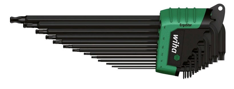 Набор штифтовых ключей TORX® MagicSpring в держателе ErgoStar, марганцевое фосфатирование, 13 предметов
