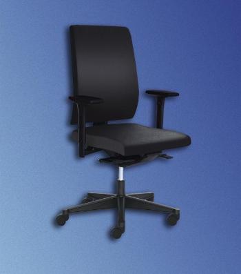 Кресло оператора Swivel chair Yeah с подлокотниками, обивка - ткань New wool Fame F60999 black (200.000 циклов)