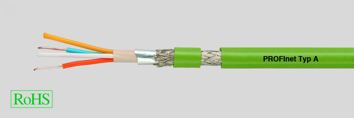Кабель PROFInet (A) SK  2х2х0,64 (AWG22/1),  PVC, внутренняя прокладка, зеленый