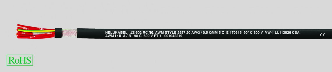 Кабель  JZ-602 RC-CY UL-CSA 4G1 qmm / AWG18