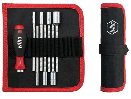 SYSTEM 6, набор торцевых ключей, 12 предметов (рукоятка SoftFinish-telescopic) в сверхпрочной сумке-кармане из черной искусственной кожи
