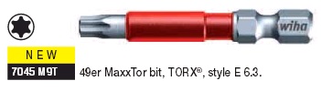 Бит MaxxTor 49, TORX® T20, форма E 6,3 в пластиковой коробке (5шт.)