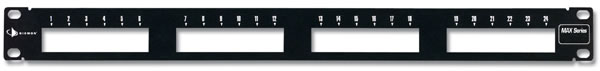 Шкаф зонный на 24 порта для модулей MAX, Z-MAX® и TERA®, 305 мм x 274 мм x 121 мм , сталь, черный