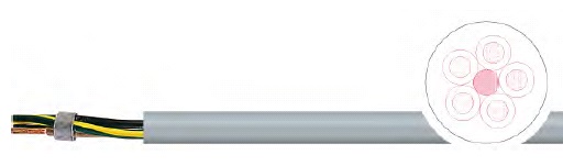 Кабель гибкий H05VV5-F 5G2,5 300/500 В, серый