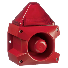 Комбинированный звуковой сигнализатор PATROL PA X 5-05, 105dB 24V DС, IP66, красный, жёлтая линза