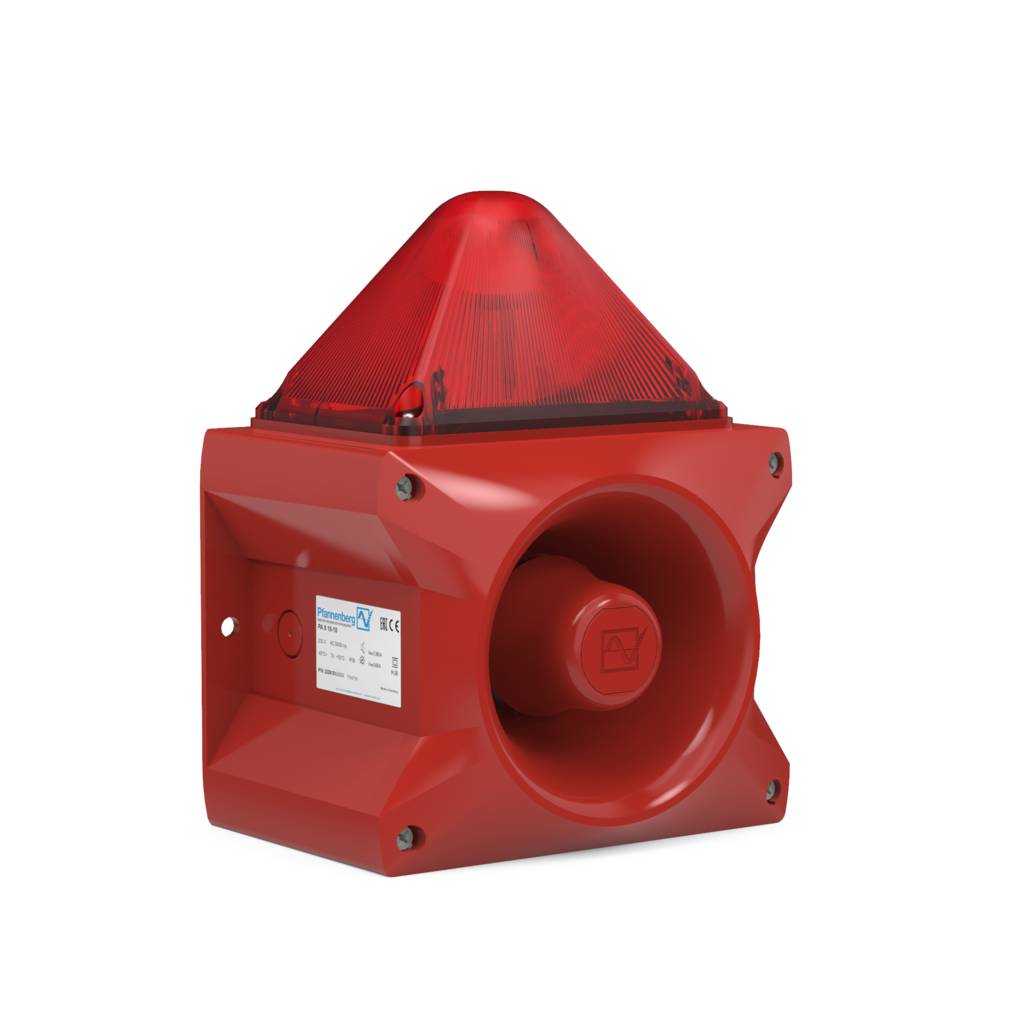 Комбинированный звуковой сигнализатор PATROL PA X 10-10, 110dB 230V AС, IP66, красный (красная линза)