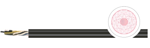 Кабель контрольный силовой лифтовой LIFTTEC YMHY-KST-OZ  6G1, 300/500 В,  повышенная гибкость, без нитяной обмотки, ПВХ, черный