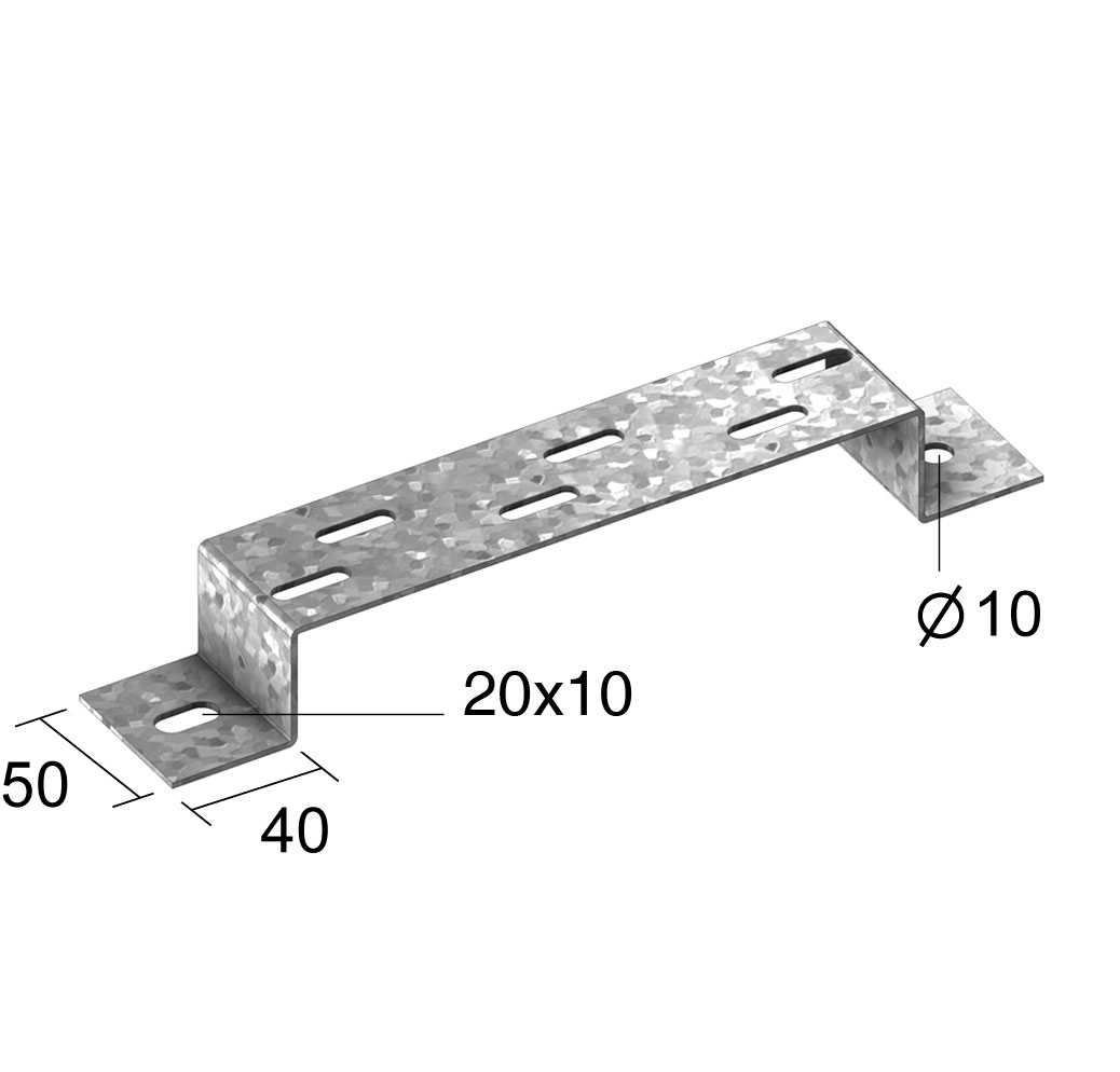 Кронштейн универсальный для проволочного лотка, HOT-DIP, 100мм (шт.)