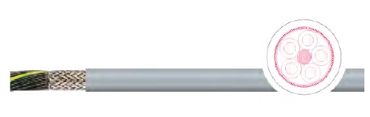 Кабель контрольный экранированный KAWEFLEX 6200 ECO SK-C-PVC UL/CSA, 25G0,75 (AWG19), 300/500В, с ж/з жилой, ПВХ, серый