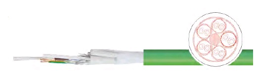 Кабель сигнальный систем Lenze KAWEFLEX 5620 SK-PUR UL/CSA 4X(2X0,14)+1X(2X1), экранированный, для тяжелых условий , зеленый