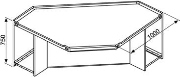 Угол 90° трапецивидный (с выборкой), перфорированные передняя и задняя сторона