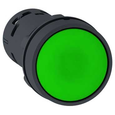 Кнопка 22мм зелёная с возвр. 1NO
