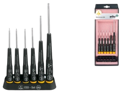 Набор отверток Precision ESD TORX®, диссипативная рукоятка, 6 предметов