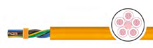 Кабель гибкий H07BQ-F 4G6, 450/750В, безгалогенный, оранжевый