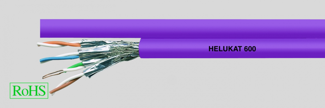 Кабель S/FTP 2x(4x2xAWG 23/1)  категория 7e duplex FRNC