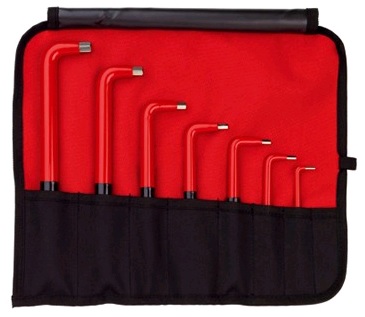Набор L - ключей 352NS7, изолированных (1000В) в сумке-скатке, 7 предметов